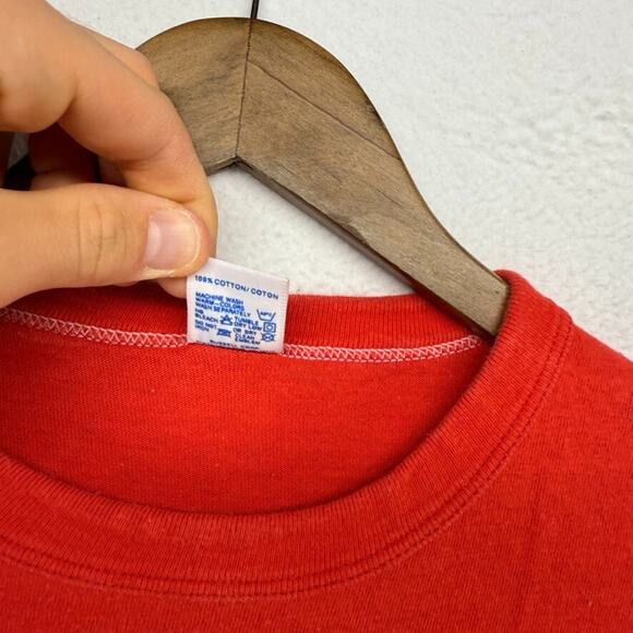 Vintage Boston University Shirt Men's Large Red Single Stitch Spellout Terriers - Picture 8 of 10